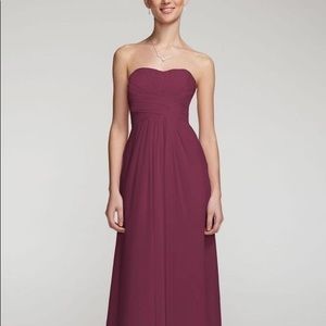 David’s Bridal bridesmaid dress Wine color
